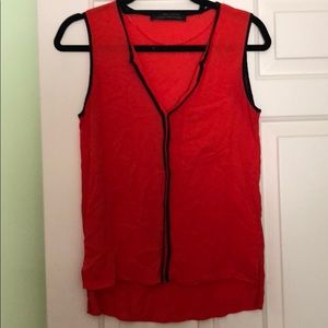 Zara Women Blouse, Red and Black